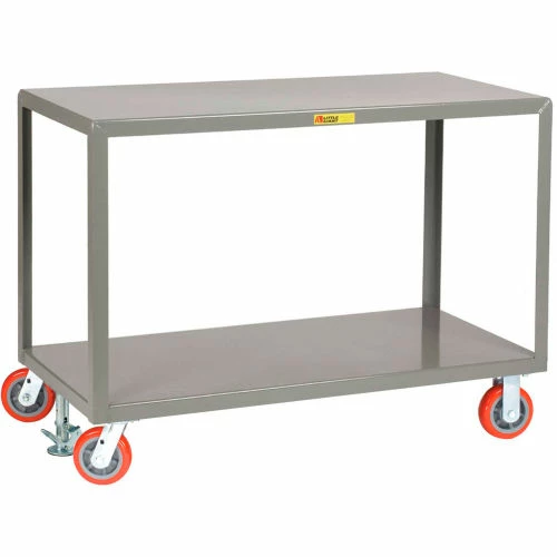Little Giant® Mobile Table w/2 Shelves & Floor Lock, 3600 lb. Cap, 60"L x 30"W x 34"H, Gray 1 Little Giant® Mobile Table w/2 Shelves & Floor Lock, 3600 lb. Cap, 60"L x 30"W x 34"H, Gray