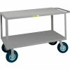 Little Giant® Instrument Cart w/Flat Shelves, 1200 lb. Cap, 36"L x 24"W x 33-1/2"H, Gray