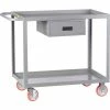 Little Giant® Service Cart w/1 Drawer & Lip Shelves, 1200 lb. Cap, 36"L x 24"W x 35"H, Gray