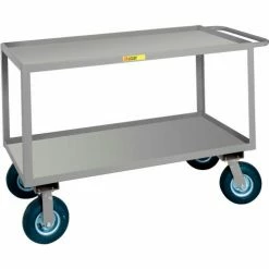Little Giant® Instrument Cart w/Lip Shelves, 1200 lb. Cap, 48"L x 24"W x 33-1/2"H, Gray