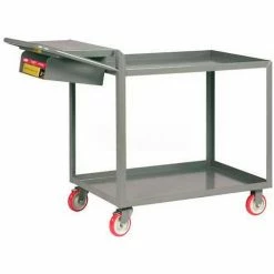 Little Giant® Order Picking Truck w/2 Lip Shelves, 1200 lb Capacity, 48"L x 24"W x 39"H, Gray