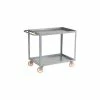 Little Giant® Perforated Deck Service Cart w/2 Shelves, 1200 lb. Cap, 48"L x 24"W x 35"H, Gray