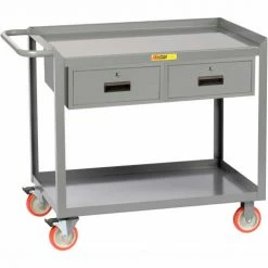 Little Giant® Mobile Workstation w/2 Drawers, 1200 lb. Capacity, 36"L x 24"W x 34"H, Gray