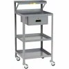 Little Giant® Mobile Shop Stand w/Wheel Brakes, 1000 lb. Capacity, 24"L x 22"W x 52"H, Gray