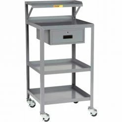 Little Giant® Mobile Shop Stand w/Wheel Brakes, 1000 lb. Capacity, 24"L x 22"W x 52"H, Gray