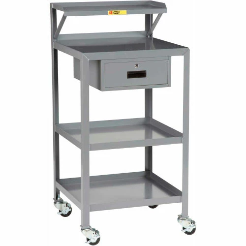 Little Giant® Mobile Shop Stand w/Wheel Brakes, 1000 lb. Capacity, 24"L x 22"W x 52"H, Gray 1 Little Giant® Mobile Shop Stand w/Wheel Brakes, 1000 lb. Capacity, 24"L x 22"W x 52"H, Gray