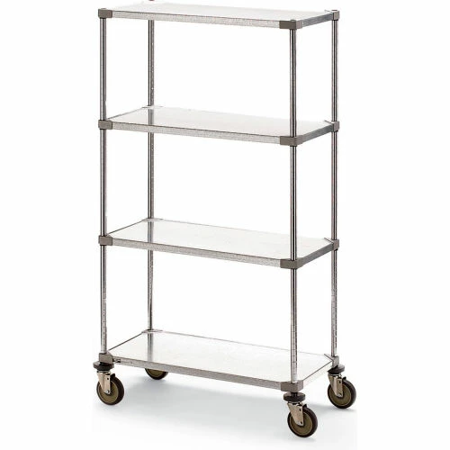 Metro® Super Erecta Shelf Truck w/4 Shelves, 900 lb. Capacity, 60"L x 24"W x 68"H, Silver 1 Metro® Super Erecta Shelf Truck w/4 Shelves, 900 lb. Capacity, 60"L x 24"W x 68"H, Silver