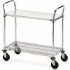Metro&#174 Wire Utility Cart w/2 Shelves, 800 lb. Capacity, 60"L x 24"W x 39-1/2"H