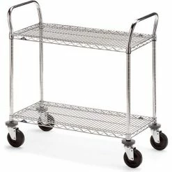 Metro® Wire Cart w/2 Shelves, 800 lb. Capacity, 42"L x 24"W x 39-1/2"H