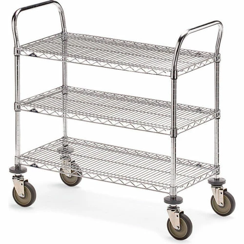 Metro® Wire Cart w/3 Shelves, 900 lb. Capacity, 48"L x 24"W x 39-1/2"H 1 Metro® Wire Cart w/3 Shelves, 900 lb. Capacity, 48"L x 24"W x 39-1/2"H
