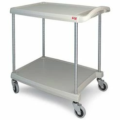 Metro® Utility Cart w/2 Shelves, 300 lb. Capacity, 34-3/8"L x 23-7/16"W x 35-1/2"H, Gray