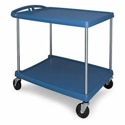 Metro® Utility Cart w/2 Shelves, 400 lb. Capacity, 40-1/4"L x 27-11/16"W x 36-7/8"H, Gray