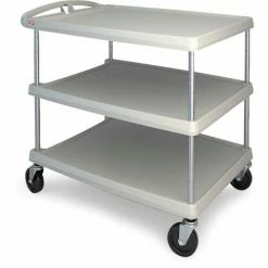Metro® Utility Cart w/3 Shelves, 500 lb. Capacity, 40-1/4"L x 27-11/16"W x 36-7/8"H, Gray