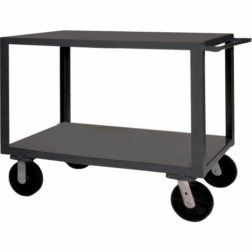 Durham Mfg.® Utility Cart w/2 Shelves, 5000 lb. Capacity, 54-1/8"L x 30"W x 39-1/2"H, Gray 1 Durham Mfg.® Utility Cart w/2 Shelves, 5000 lb. Capacity, 54-1/8"L x 30"W x 39-1/2"H, Gray