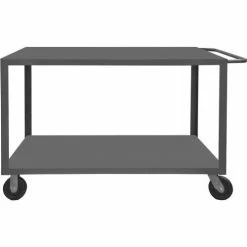 Durham Mfg.® Utility Cart w/2 Shelves, 4000 lb. Capacity, 54-1/8"L x 36"W x 37-3/8"H, Gray