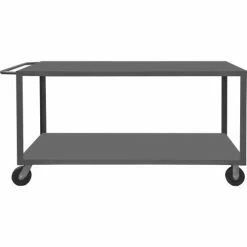Durham Mfg.® Heavy Duty Utility Cart HET-3672-2-5K-95 - 4000 Lb. Cap. 2 Shelves 8" Wheels