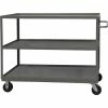 Durham Mfg.® Stock Service Cart RSC-2448-3-3K-TLD-95 - 3000 Lb. Cap. Top Lip Down 3 Shelves