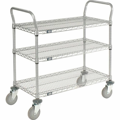 Nexel® Utility Cart w/3 Shelves & Poly Casters, 1200 lb. Capacity, 42"L x 21"W x 39"H 13 Nexel® Utility Cart w/3 Shelves & Poly Casters, 1200 lb. Capacity, 42"L x 21"W x 39"H - Image 13