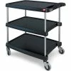 Metro® Utility Cart w/3 Shelves, 400 lb. Capacity, 34-3/8"L x 23-7/16"W x 35-1/2"H, Black