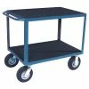 Jamco Handle Cart w/8" Pneumatic Casters & Vinyl Mat, 1200 lb. Capacity, 36"L x 24"W x 34"H, Gray
