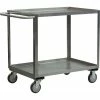 Jamco Steel Cart w/2 Shelves & 5" Casters, 1200 lb. Capacity, 54"L x 31"W x 35"H