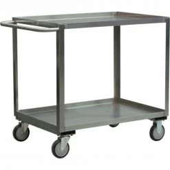 Jamco Steel Cart w/2 Shelves & 5" Casters, 1200 lb. Capacity, 54"L x 31"W x 35"H