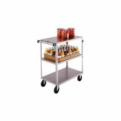 Lakeside® Steel Utility Cart w/3 Flush Shelves, 500 lb. Capacity, 35"L x 19-3/8"W x 36-7/8"H