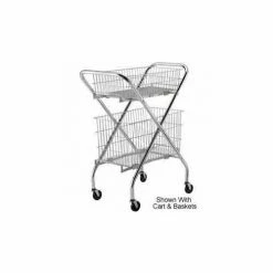 Lakeside® Wire Basket for Lakeside® Wire Cart, 24-1/4"L x 14-1/4"W x 12"H, Silver