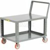 Little Giant® Ergonomic Shelf Truck w/Flat Shelf, 1200 lb. Capacity, 48"L x 24"W x 36"H, Gray