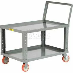 Little Giant® Ergonomic Shelf Truck w/Tray Shelf, 1200 lb. Capacity, 32"L x 18"W x 36"H, Gray