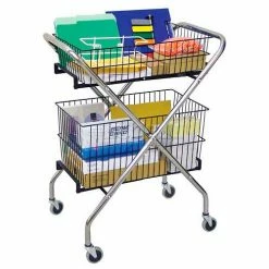 Omnimed® Utility Cart, 150 lb. Capacity, 30"L x 19"W x 38"H, Silver -Utility Carts Elegant store OMD 264620