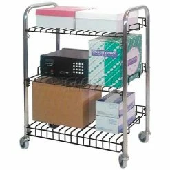 Omnimed® Wire Shelf Utility Cart, 26 lb. Capacity, 23"L x 17"W x 38"H