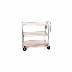 Prairie View Aluminum Utility Cart w/3 Shelves, 400 lb. Capacity, 36"L x 18"W x 36"H