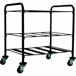 Royal Basket Trucks® Light Duty Mat Cart, 32"L x 24"W x 32"H, 3 Shelves, Black