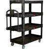 Rubbermaid® Heavy Duty Ergonomic Utility Cart, Large, Black, 4 Shelves, 700 Capacity Lbs.
