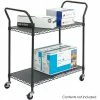 Safco® Wire Utility Cart w/2 Shelves, 400 lb. Capacity, 43-3/4"L x 19-1/4"W x 40-1/2"H