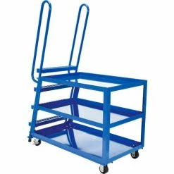 Vestil Steel Utility Cart w/3 Shelves, 1000 lb. Capacity, 58-1/8"L x 22"W x 73-1/2"H