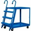 Vestil Steel Stockpicker Truck w/2 Shelves, 1000 lb. Capacity, 39-3/4"L x 22"W x 49-3/4"H