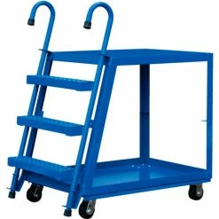 Vestil Steel Stockpicker Truck w/2 Shelves, 1000 lb. Capacity, 39-3/4"L x 22"W x 49-3/4"H