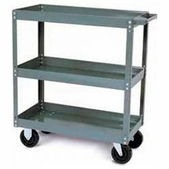 Steel Stock Cart w/3 Shelves, 1000 lb. Capacity, 36"L x 18"W x 35"H