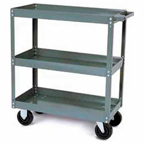 Steel Stock Cart w/3 Shelves, 1000 lb. Capacity, 48"L x 24"W x 35"H 1 Steel Stock Cart w/3 Shelves, 1000 lb. Capacity, 48"L x 24"W x 35"H