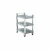 Vollrath® Open Utility Cart w/3 Shelves, 200 lb. Capacity, 30-1/2"L x 18-1/2"W x 36"H, Gray