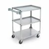 Vollrath® Stainless Steel Utility Cart, 300 lb. Capacity, 15-1/2"L x 15-1/2"W x 32-5/8"H
