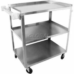 Vollrath® Stainless Steel Utility Cart, 300 lb. Capacity, 17-3/4"L x 17-3/4"W x 33-3/4"H