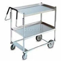 Vollrath® Steel Ergonomic Cart w/3 Shelves, 900 lb. Capacity, 23"L x 23"W x 44-1/2"H